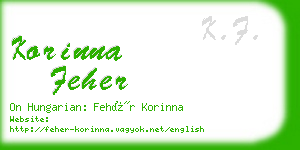 korinna feher business card